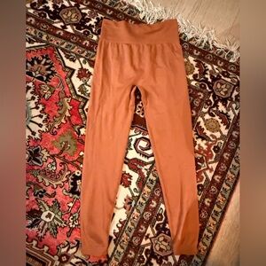 knix High-Waist Leggings in Warm Rust Orange like new